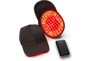 NNUSHK Laser Hair Growth Cap, Red Light Therapy Cap, Low Level Laser Therapy (LLLT) Equipment for Promoting Hair Growth in Women and Men（Black）