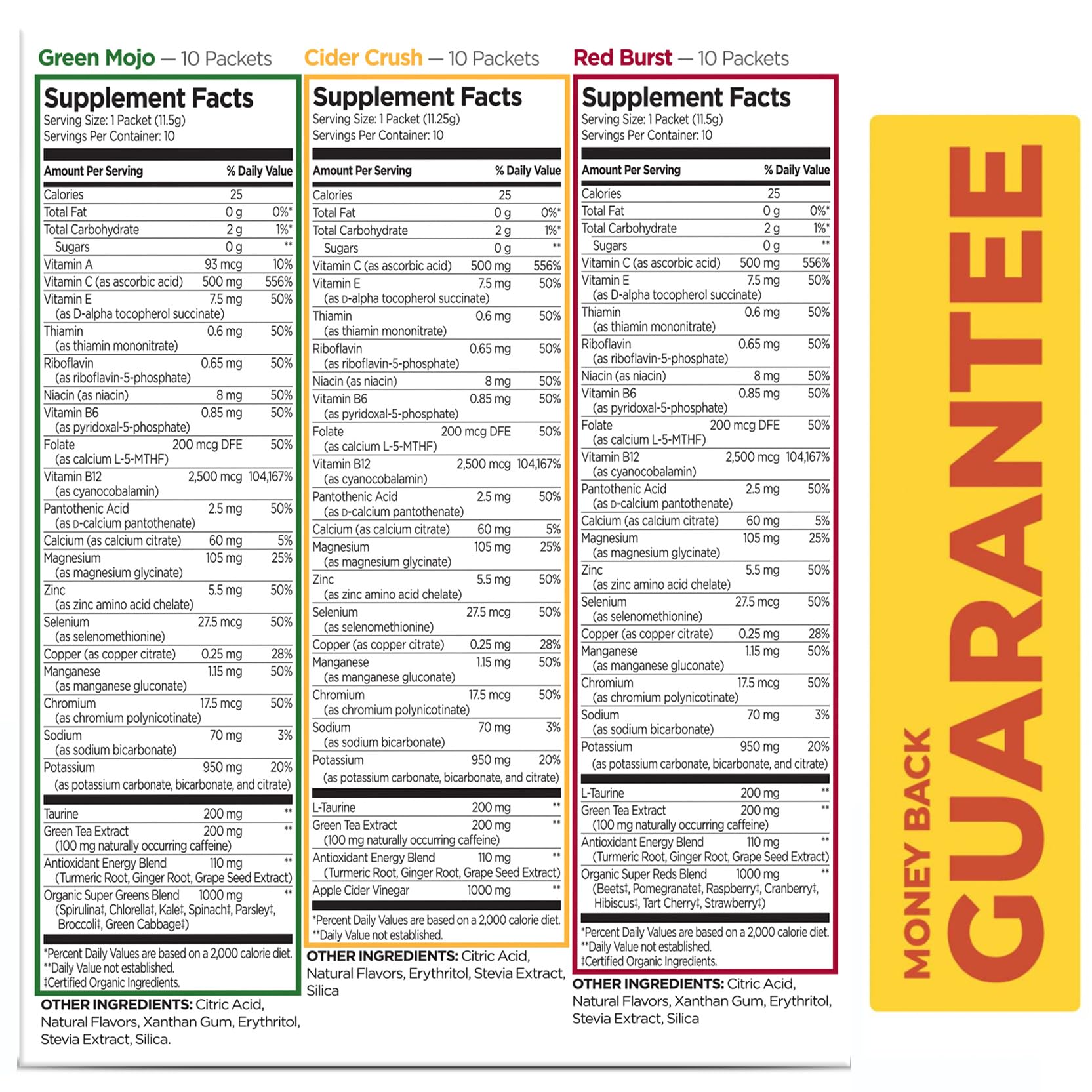 Pureboost Clean Energy and Superfoods Bundle. 60 Stick Packs Boosted with B12, Vitamin C and More. Fruity Combo Pack + Superfoods Combo Pack which Includes 7 Organic Superfoods + Apple Cider Vinegar