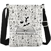 WCGXKO Book Dragon Crossbody Bag FW Gift Fantasy Reader Gift Dragon Rider Merch
