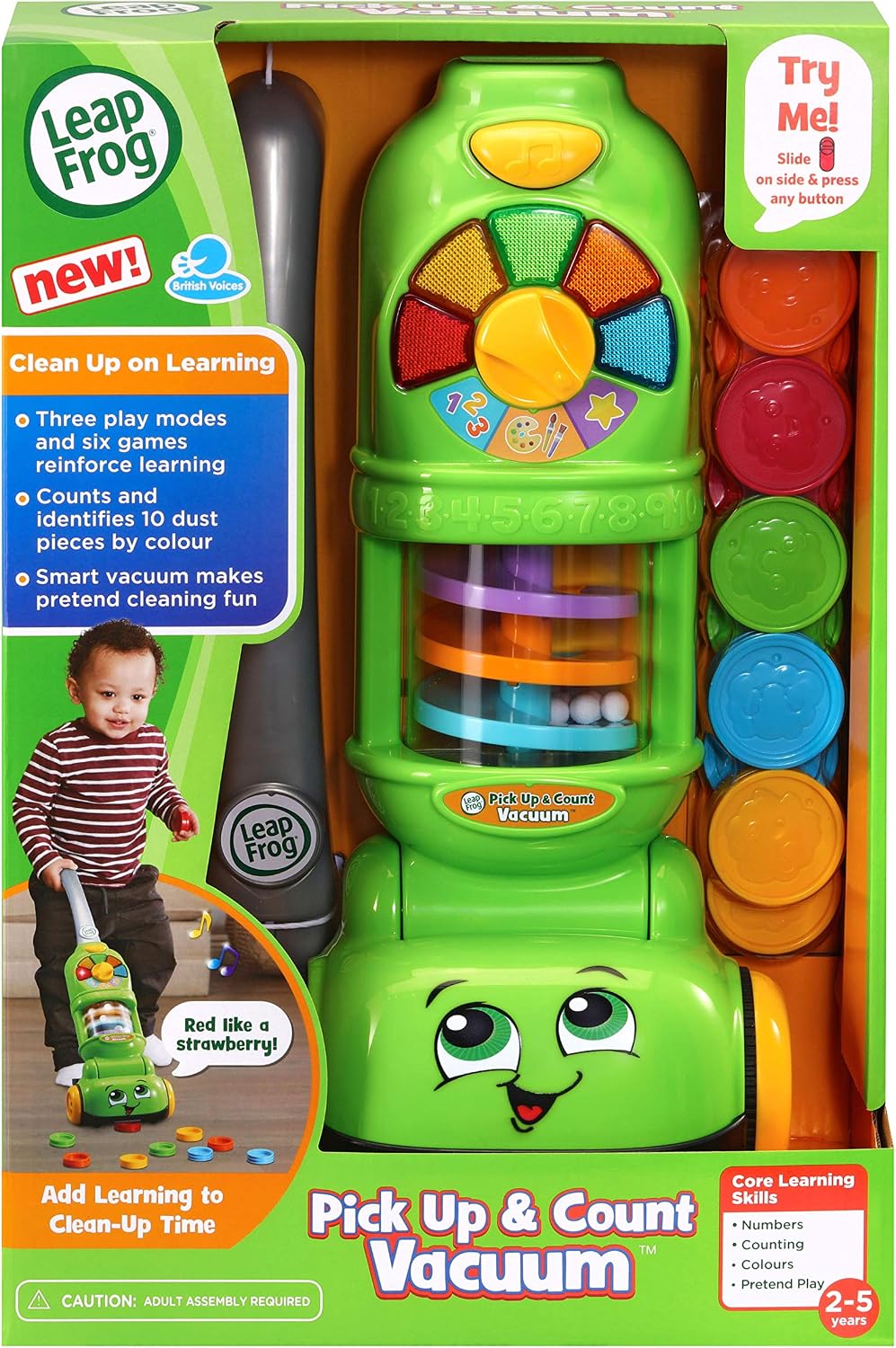 LeapFrog Pick Up & Count Vacuum, Role Play Toy with Lights, Colours & Counting, Pick Up Counters in Three modes of play - Image 5