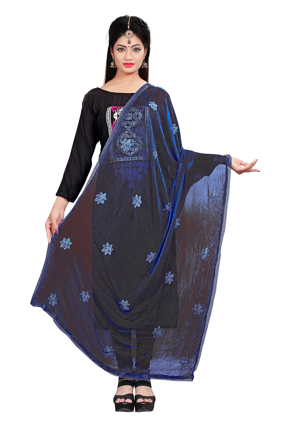 aurima pink nazneen embroidery women's designer dupattas