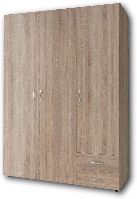 Base Zeitloser Kleiderschrank In Drei Verschiedenen Grossen Vielseitiger Drehturenschrank In Eiche Sonoma Optik 120 X 177 X 52 Cm B H T Amazon De Kuche Haushalt