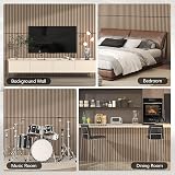 TONOR Wood Slat Panels 2 pcs 48 x 24 x 0.83 in Acoustic Wall Panels Dark Walnut view 8