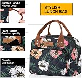 HOMESPON Insulated Lunch Bag Floral B Women's Men Work Lunch Tote 27x21x15 view 6