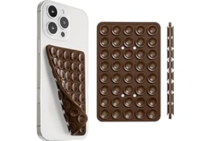 Sucky Upgraded Double Sided Suction Phone Octo Cup Buddy Mount - Anti-Slip Holder - Sticky Grip for Selfies, Videos (Mocha Brown)