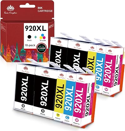 Toner Kingdom 920XL Ink Cartridges 10 Pack for HP Officejet 6000 6500 7000 7500