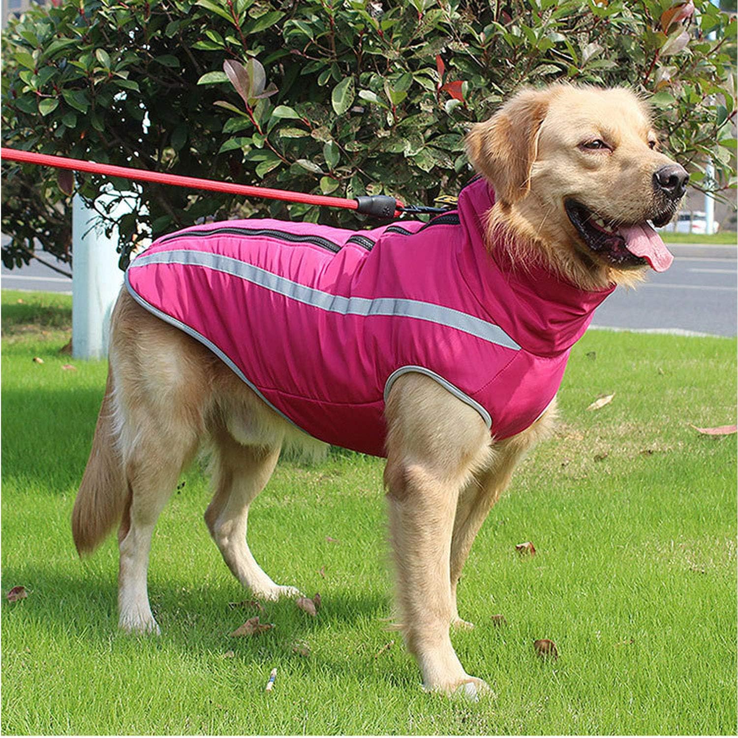 PETCUTE Dog coat Warm Vest Jacket for medium large dogs waterproof dog coat, Pink, 6XL(Chest:90cm, Back:70cm) - Image 4