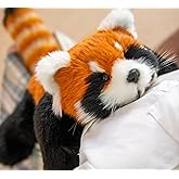 Chongker Breathing Stuffed Animal, Soothing Red Panda Plush Stuffed Animals with Rhythmic Motion, Interactive Companion Plush Toy