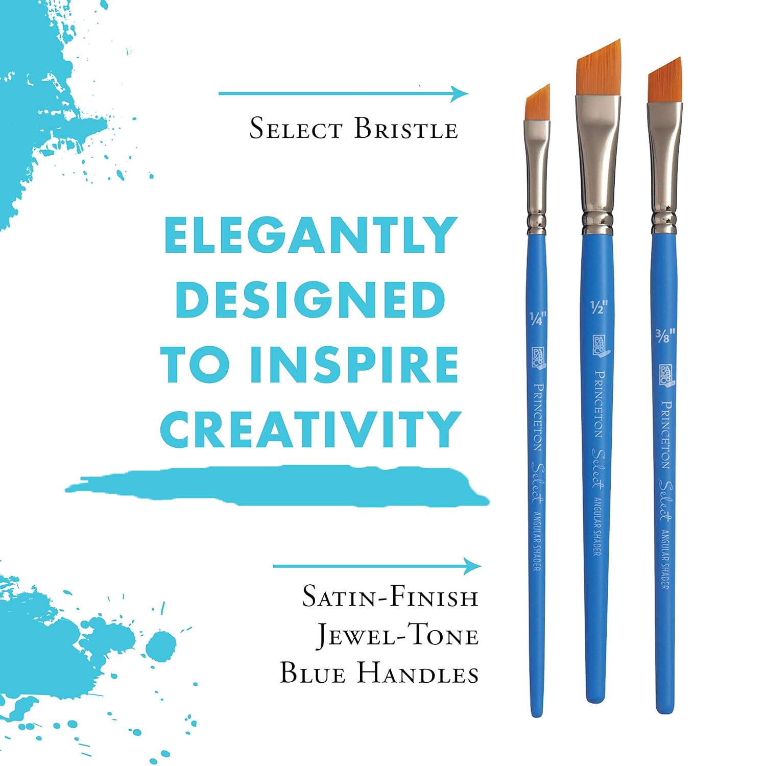 Princeton SelectArtiste Fine Art Multi-Technique Brush Set, 3 x Synthetic Brushes, Mixed Media, For Professionals & Students - Image 5