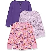 Amazon Essentials Girls and Toddlers' Long-Sleeve Knit Thermal T-Shirt, Pack of 3