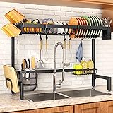 4 Baskets Over The Sink Dish Drying Rack - Large