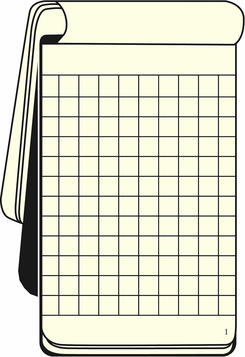 Leuchtturm 90mm x 150mm A6 Pocket Reporter Squared Notebook - Black, Kariert - Image 3