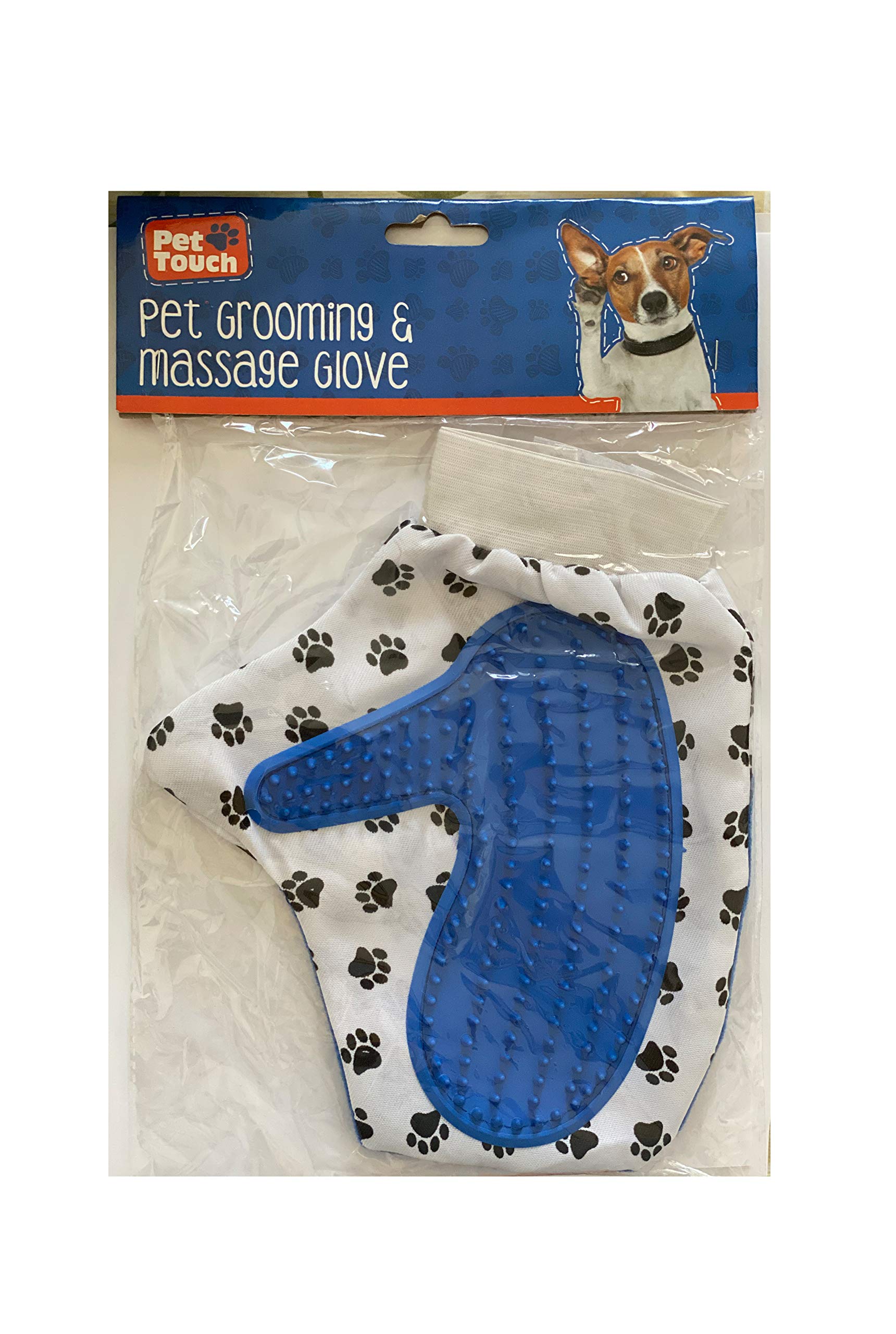Pet Grooming & Massage Gloves For Dog & Cat Pet Grooming Glove for Kitten Puppy Dogs (Blue)