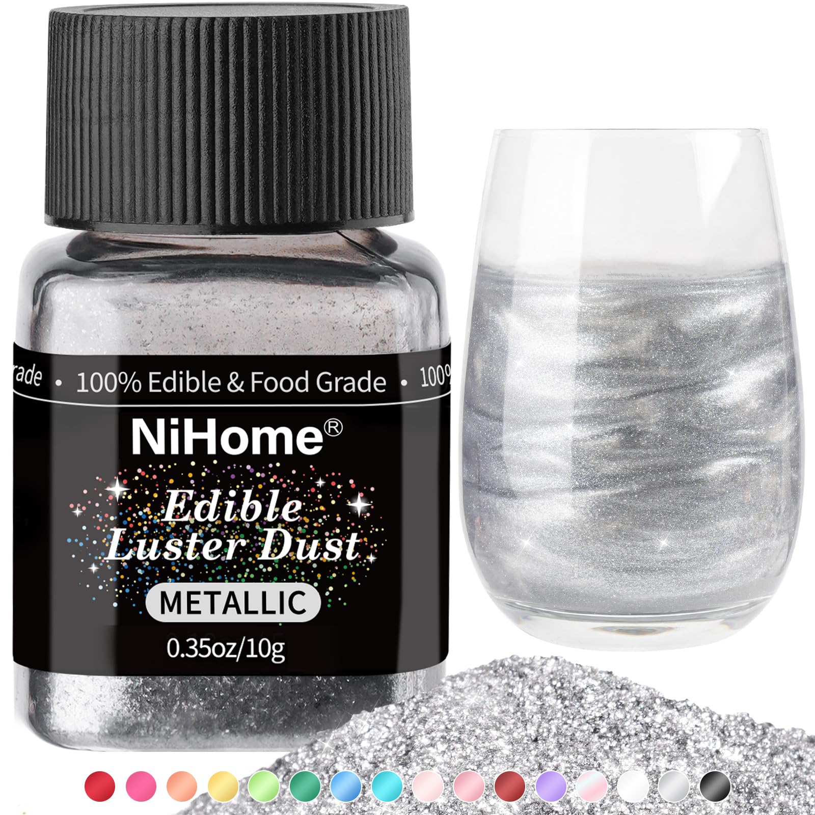 NiHome Edible Food-Grade Glitter Powder Glimmer