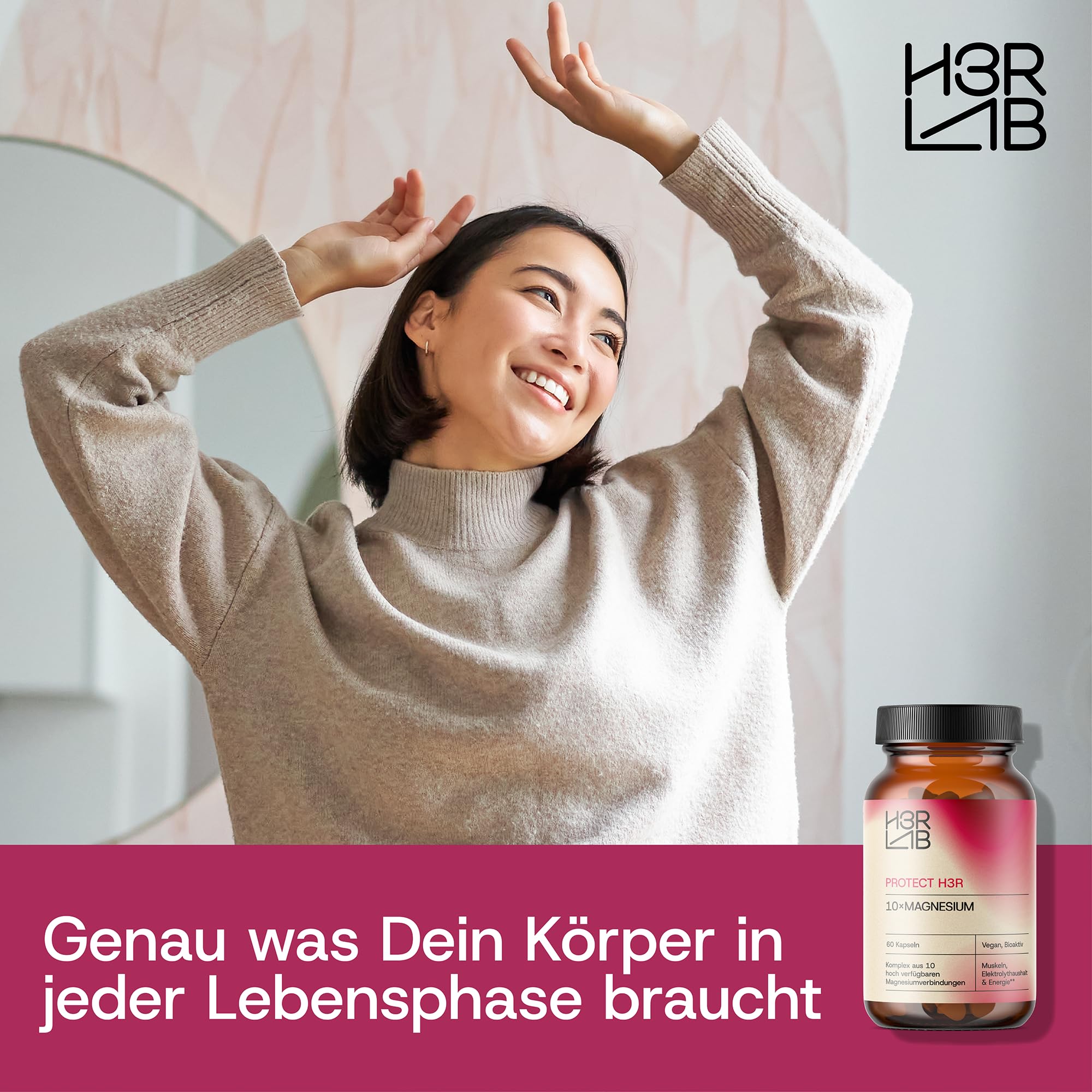10× Magnesium Komplex – Kapseln mit 10 bioaktiven Magnesiumverbindungen | Magnesium Bisglycinat, Citrat & Malat | Für Muskeln, Nerven & Energie | Hoch bioverfügbar | Vegan (Pack of 1) 5