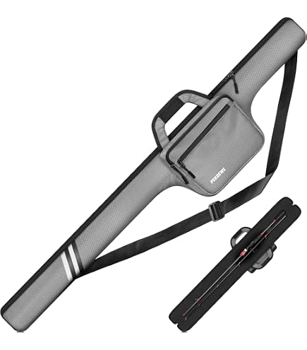 PEKREWS Fishing Rod Case, 52inch Fishing Pole Bag with Tackle Pockets