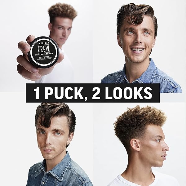 AMERICAN CREW MEN’S HAIR POMADE, LIKE STYLING GEL WITH HEAVY HOLD & HIGH SHINE, 3 OZ