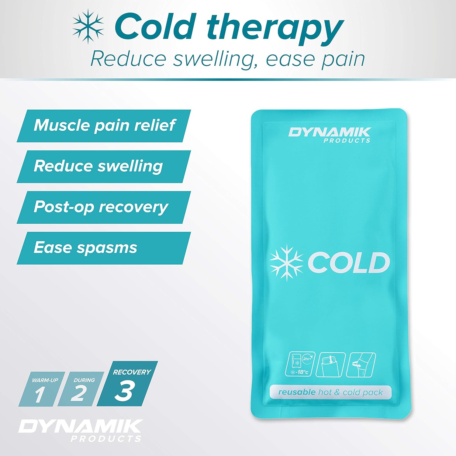 Dynamik Products Premium Twinpack Ice Packs for Sports Injuries