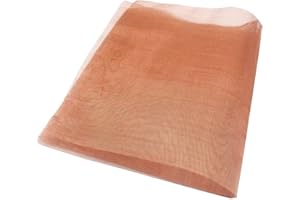 SZONEE Copper Screen Woven Mesh Screen 12 Inches x 40 Inches, 99.9 Percent Pure Copper 40 Mesh Aperture 0.48mm, Fine Mesh