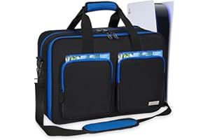 AKOZLIN Padded Carrying Travel Bag Compatible with PS5/PS5 Pro Console PlayStation 5 Monitor,Headset,Game,Charger & Accessories Storage Case [Video Game]