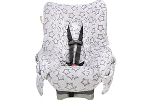 NIKO EASY-WASH CHILDREN'S CAR SEAT COVER Niko Easy Wash Children's Car Seat Cover & Liner -Minky -Silver Star -Perfect for Winter Weather-Universal Fit -Crash Tested -Waterproof SEAT Bottom -Easy to Clean -Machine Washable