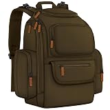 Mancro Diaper Bag Backpack, Large Multifunction Baby Backpack for Travel with Stroller Strap and 2 Insulated Pockets, Diaper Baby Bag for Mom, Dark Green