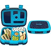 Bentgo Kids 5-Compartment Lunch Box - Confetti Design for School, Ideal for Ages 3-7, Leak-Proof, Drop-Proof, Dishwasher Safe, & Made with PFAS & BPA-Free Materials (Confetti Edition - Abyss Blue)