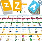 Alphabet Flash Cards, 52 Lowercase &amp; Uppercase Letter Cards Jumbo Size Letter Sounds Flashcards Letter Recognition Learning for Kids, Toddlers, Classroom, Preschool, Kindergarten