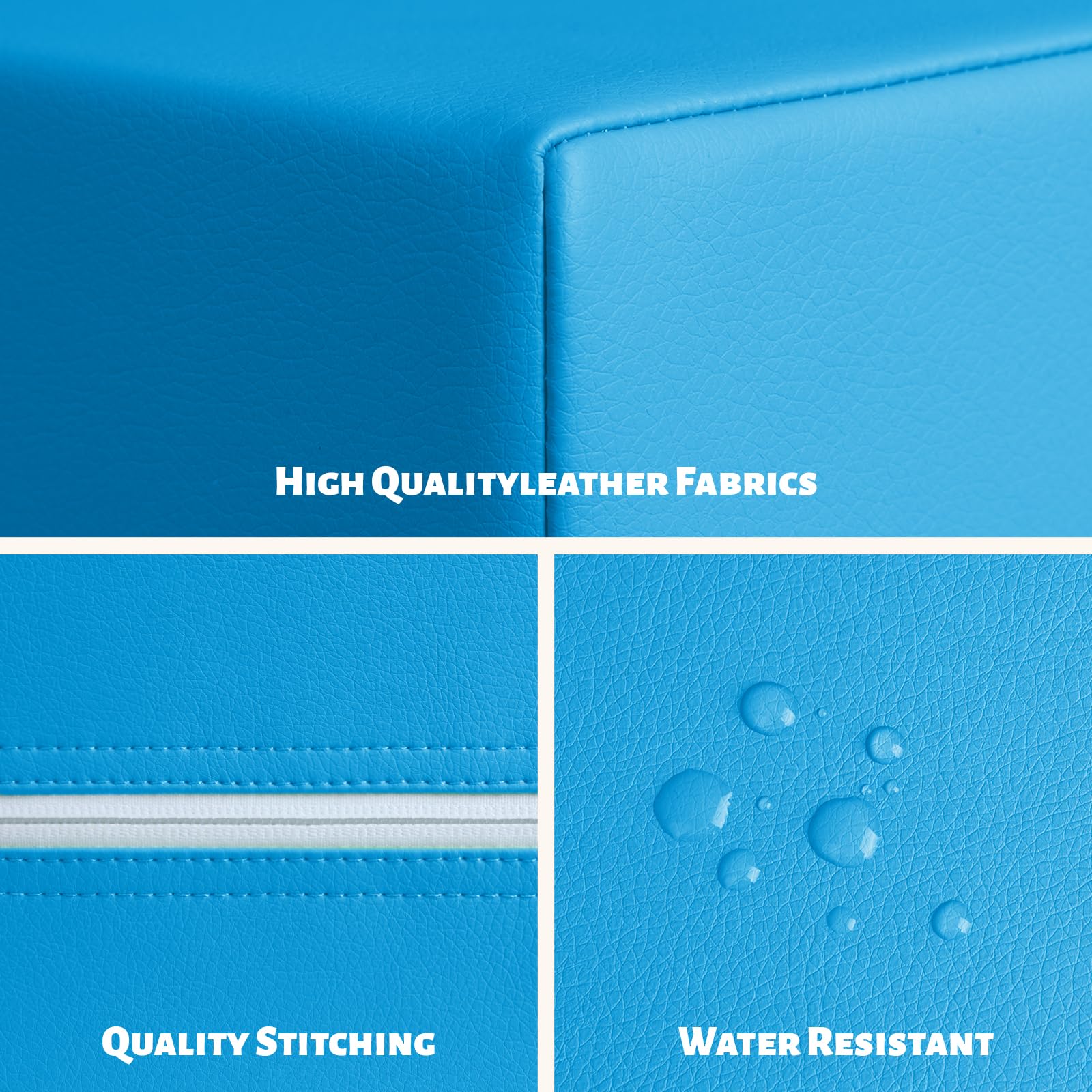 4-Pieces Climbing Toys for Toddlers: PU Leather - Soft Play Climbing for Toddlers - Foam Climbing Blocks for Crawling and Sliding Indoor Playground for Kids