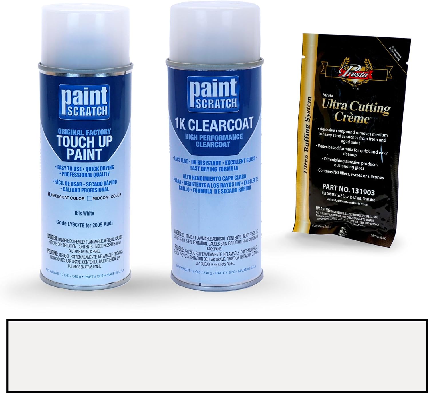 PAINTSCRATCH Ibis White LY9C/T9 for 2009 Audi A4 Touch Up