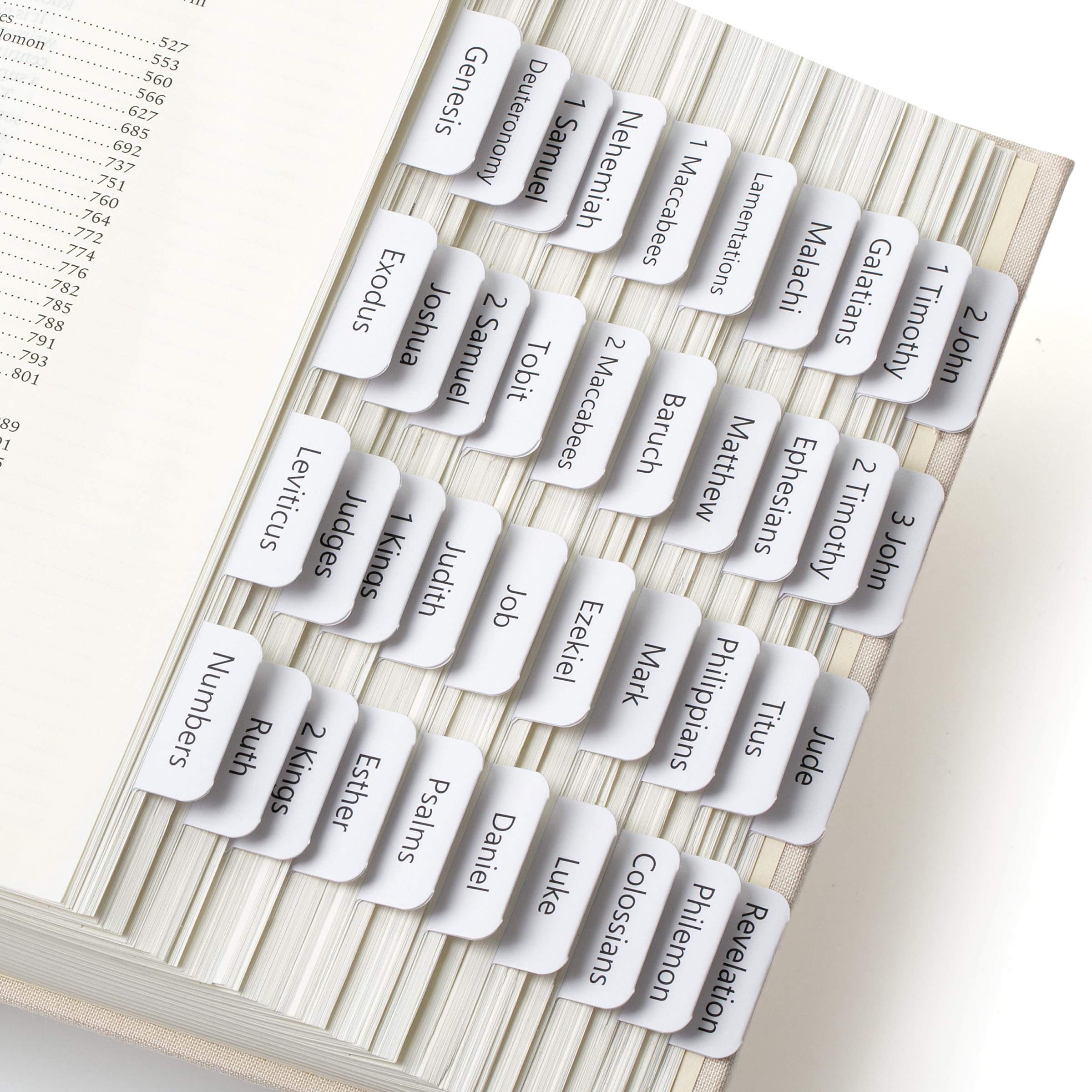 Photo 1 of Mr. Pen Bible Tabs - Laminated, 75 Tabs, White, for Women & Men's Study Bibles
