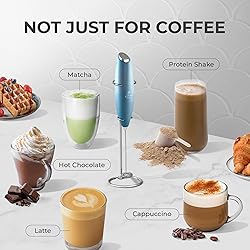 Zulay Powerful Milk Frother Handheld Foam Maker for