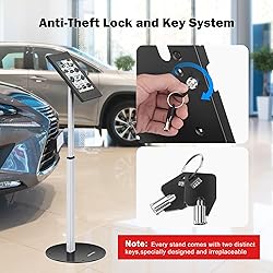 AboveTEK Anti Theft iPad Floor Stand, Robust