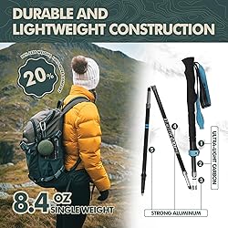 GPTCAMP Walking Sticks Collapsible Hiking
