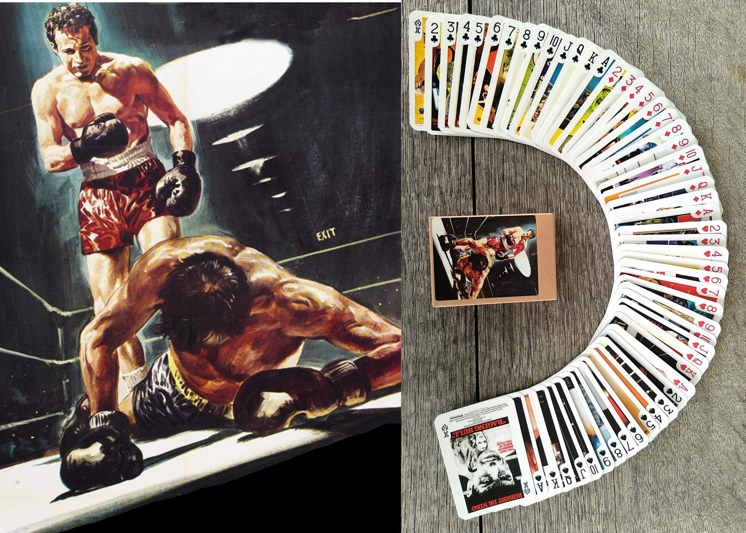 Box Sport Movies Playing Cards (Poker Deck 54 Cards All Different) Vintage Boxing Movies Posters