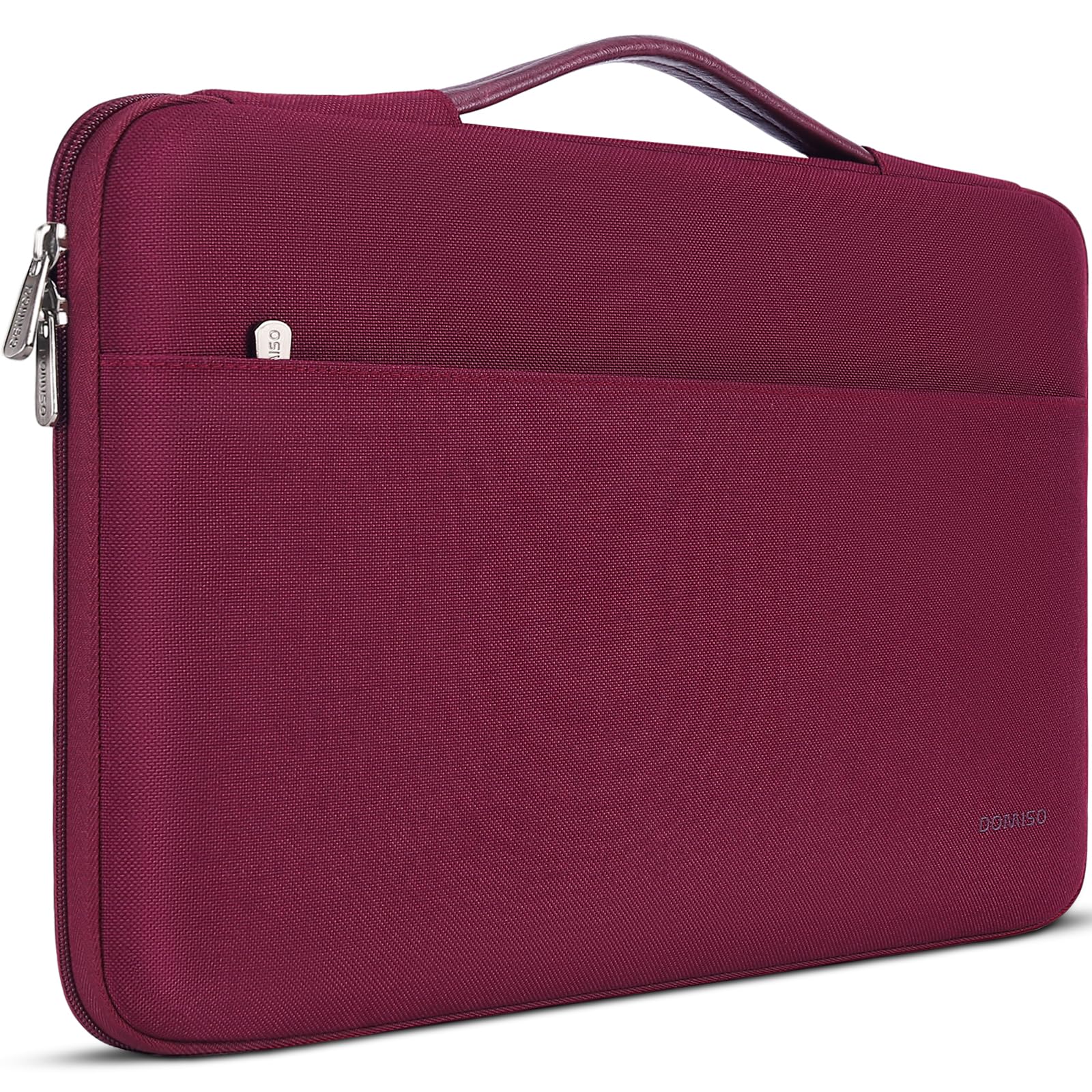 Photo 1 of DOMISO 14 inch Laptop Case Sleeve Protective Cover Compatible with 15 inch MacBook Air M4 M3 M2,MacBook Pro,14-15 inch HP Dell ASUS Lenovo Chromebook,Waterproof Computer Cases Bag with Handle,Wine