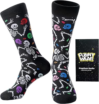 Chaussettes Halloween Homme, Chaussettes Squelette Homme