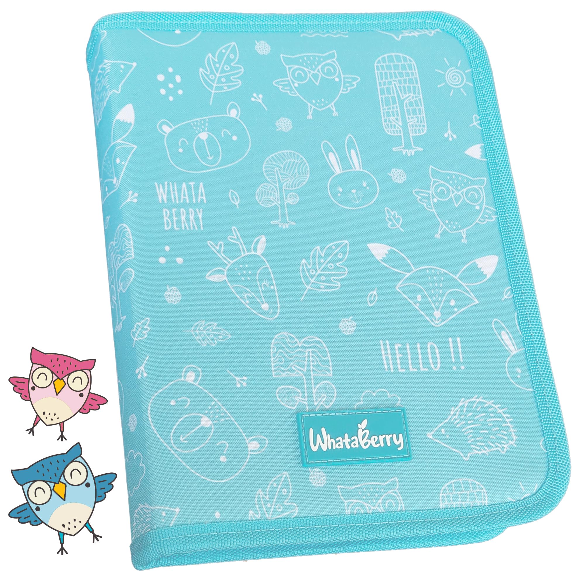 WhataBerry Document Holder, Turquoise - 16 Compartments, Baby Document Organizer for Boys and Girls up to 10 Years