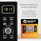 Tower Digital Microwave 800W 20L MagnaWave Black Chrome T24041BLK view 3