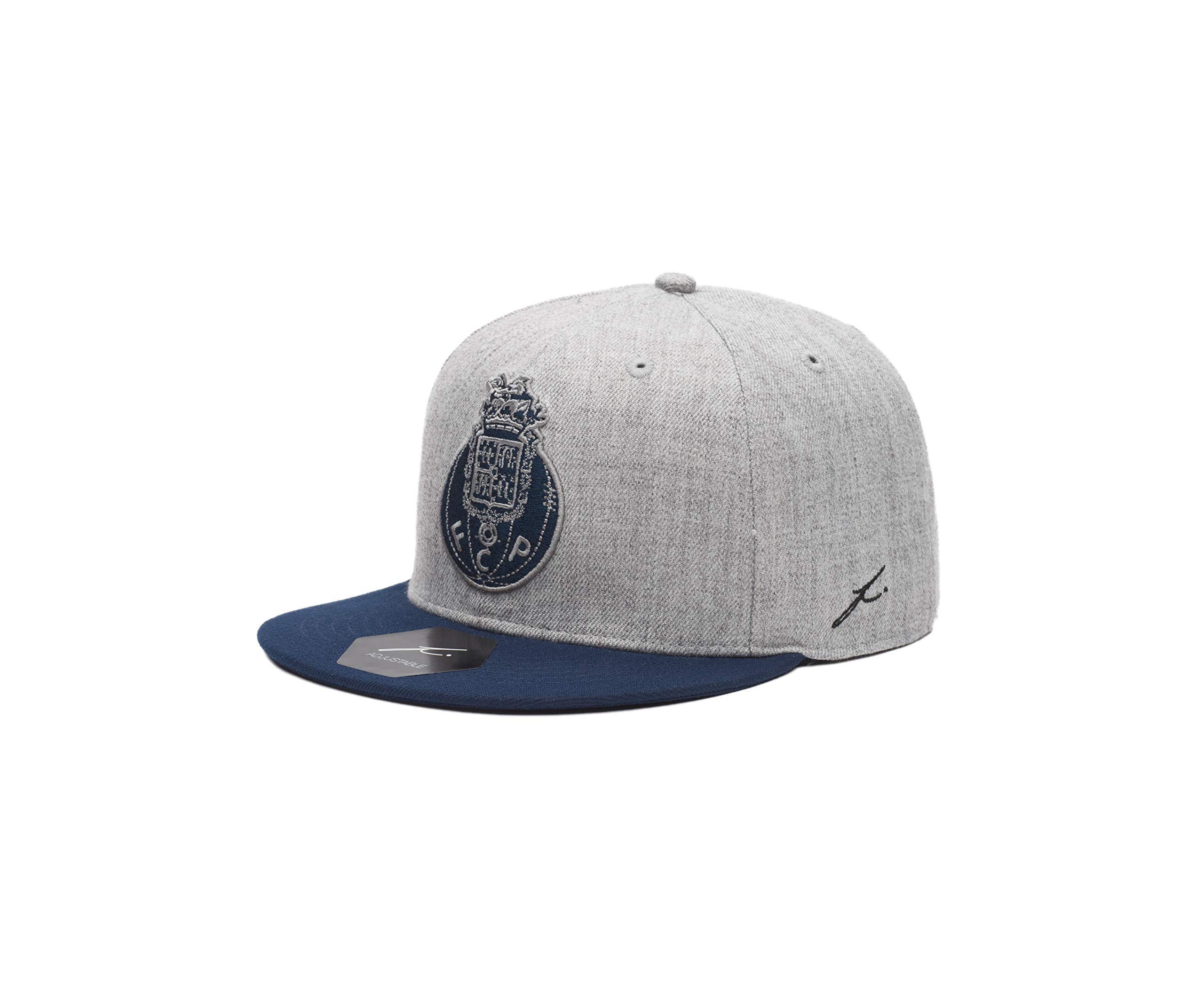 Fan Ink FC Porto The Breaker Snapback Hat - Heather Grey/Navy, One Size
