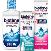 Biotene Oral Rinse, Dry Mouth Spray and Moisturizing Gel, 1 Kit | Dry Mouth Management, Medicare Advantage OTC (MAOTC) Eligible, Provides Up To Four Hours Of Relief From Dry Mouth Symptoms