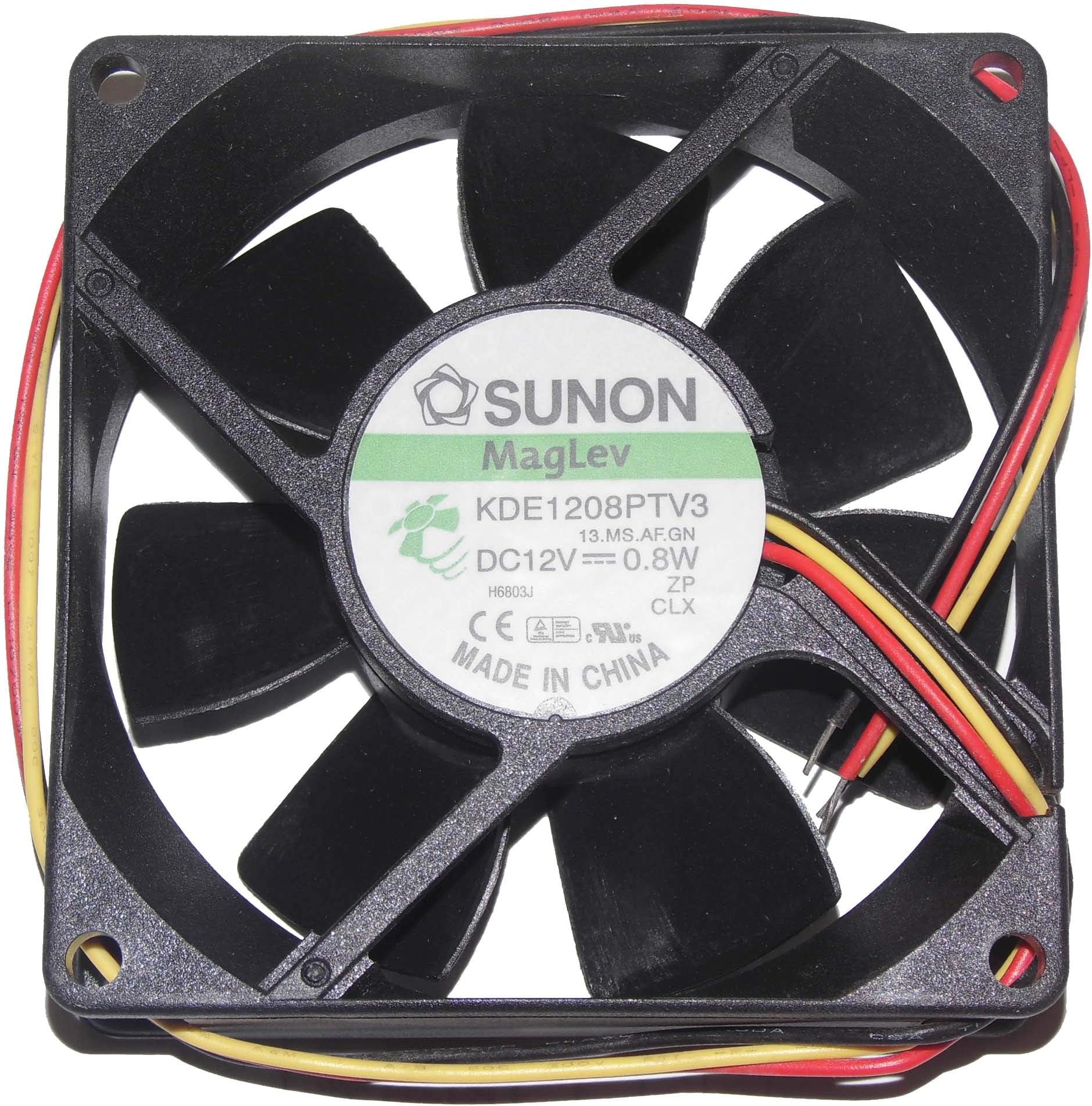SUNON 8025 KDE1208PTV3 13.MS.AF.GN 12V 0.8W 3Wire 8CM Cooling Fan