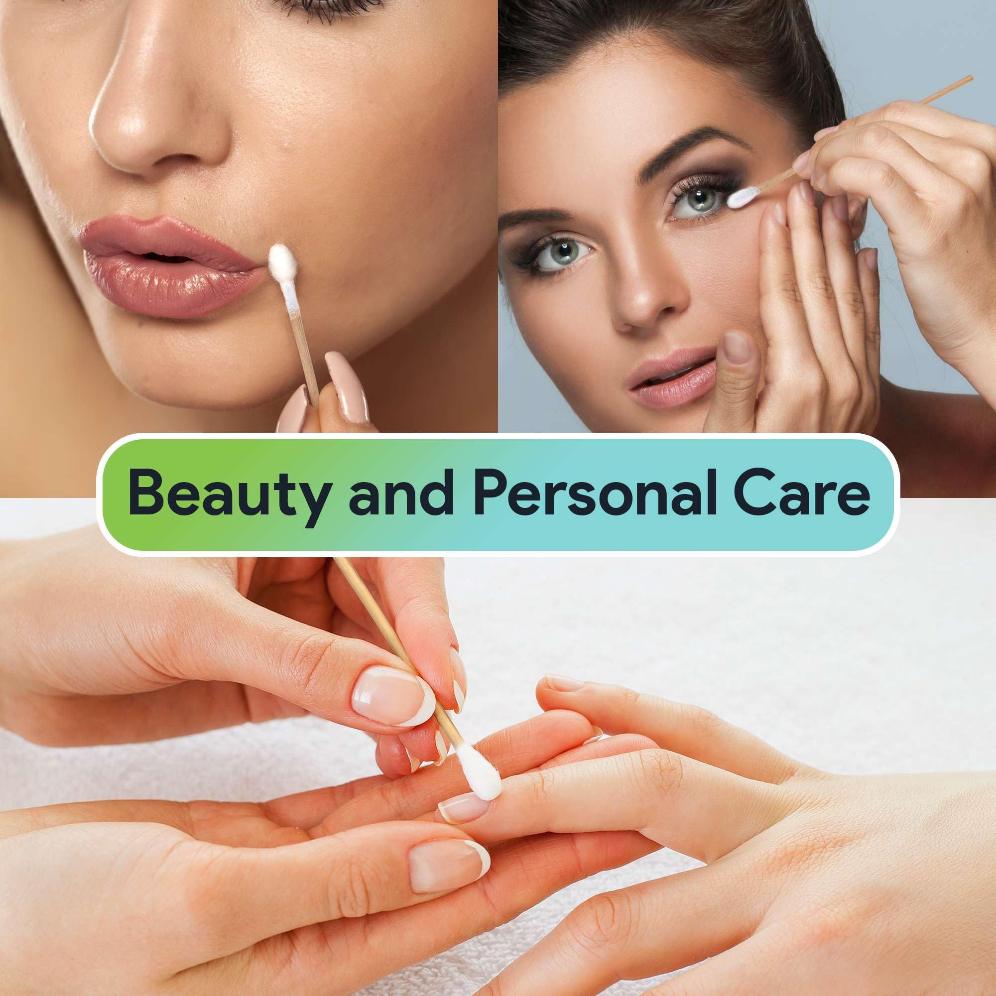 50 Biodegradable Long Cotton Swabs - 8 Inch Cotton Swabs for Ears - Long Q Tips Made From Birchwood and 100% Cotton - Lint Free