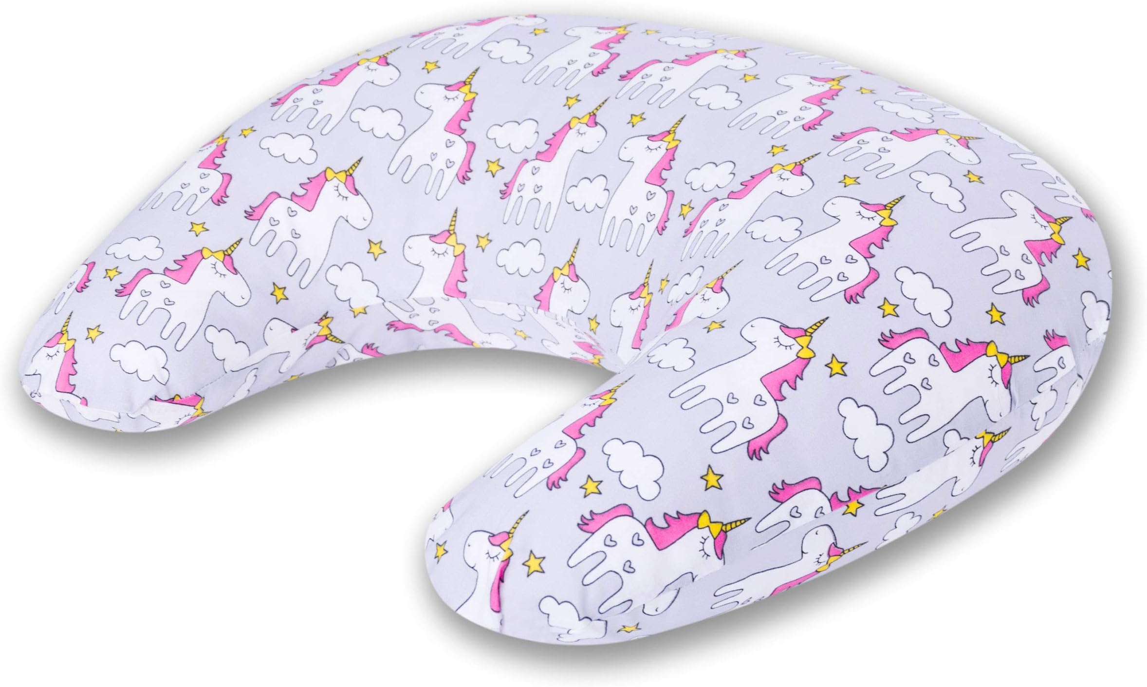 Ami Lian® Nursing Pillow Available (60x42 cm) including Cover Unicorn Soft Toy Pink