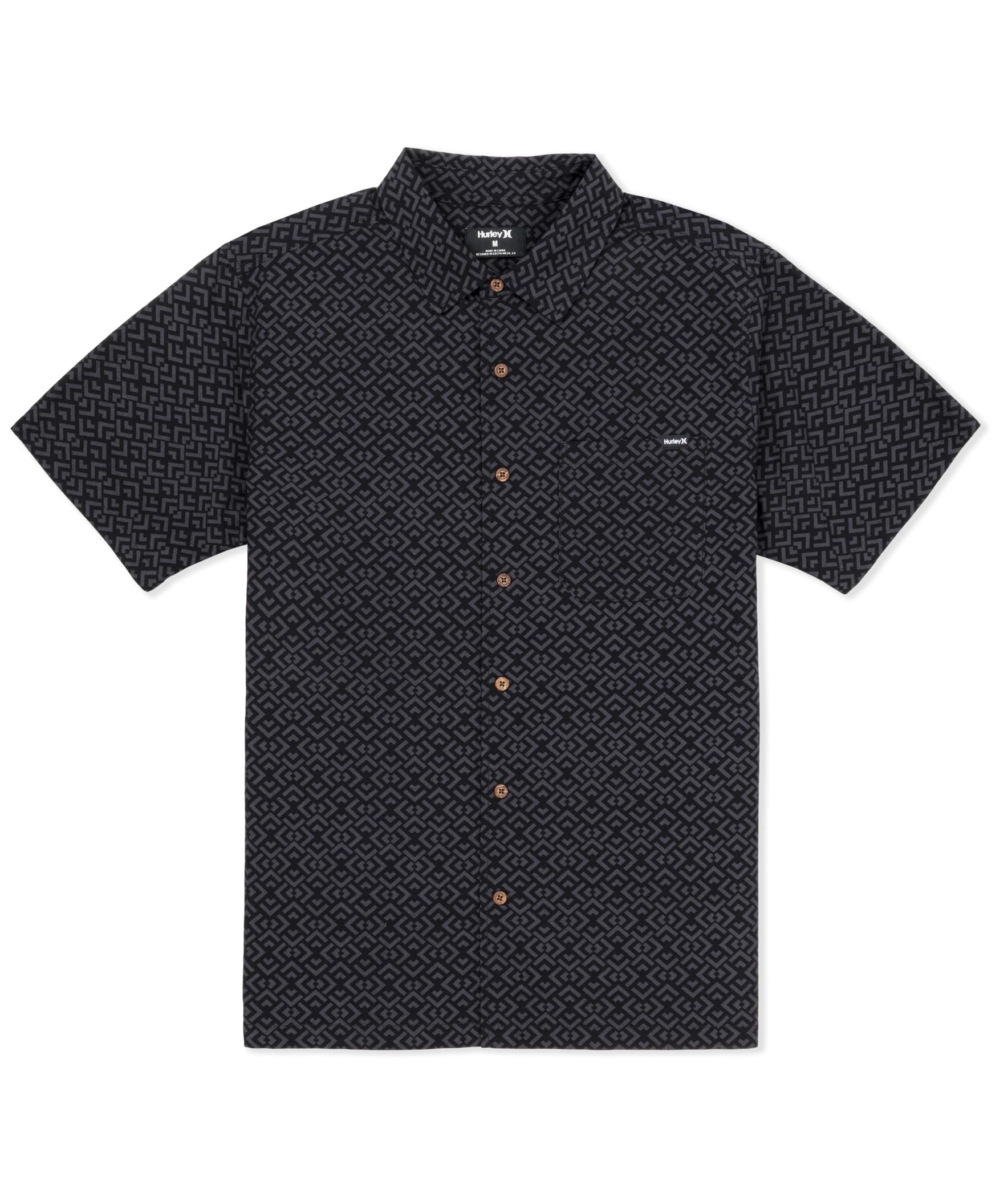 Hurley Men’s Aero Short Sleeve Top, Black, XL