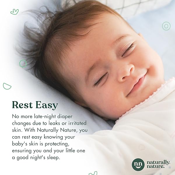 NATURALLY NATURE OVERNIGHT DIAPER BOOSTER PADS, STOPS OVERNIGHT LEAKING, DIAPER LINERS FOR TODDLER, NIGHTTIME DIAPERS SIZE 5, ADHESIVE PAD FOR GIRLS, BOYS, (2 PACKS OF 32 CT.)