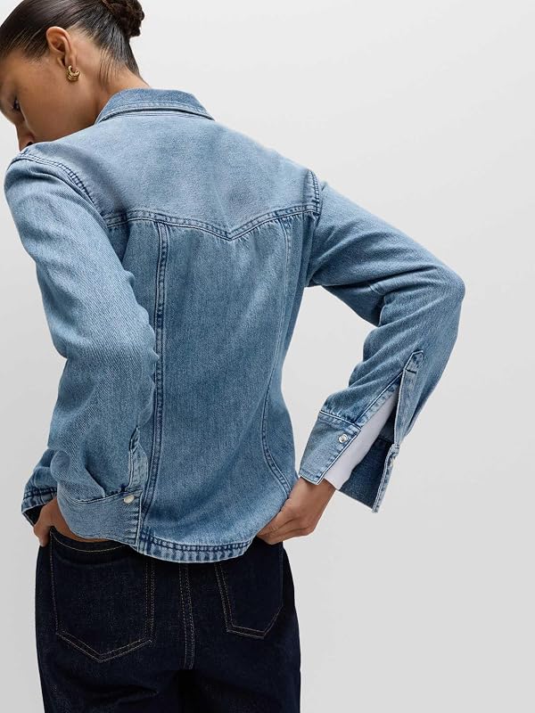 Chemise Western en Jean UK 6 (EU 34) — photo 4 sur 5