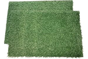 LOOBANI Dog Grass Pee Pads (2 Pack), Artificial Turf Pet Grass Mat Replacement for Puppy Potty Trainer Indoor/Outdoor Use (18