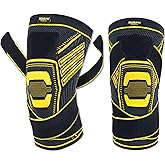 WalkMii Copper Knee Brace for Women and Men (1 Pair), Knee Compression Sleeve with Straps for Knee Pain, Meniscus Tear, Arthritis, Joint Pain Relief, Recovery, Weightlifting-M