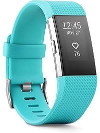 Fitbit Charge 2 Heart Rate + Fitness Wristband, Teal, Small (US Version)